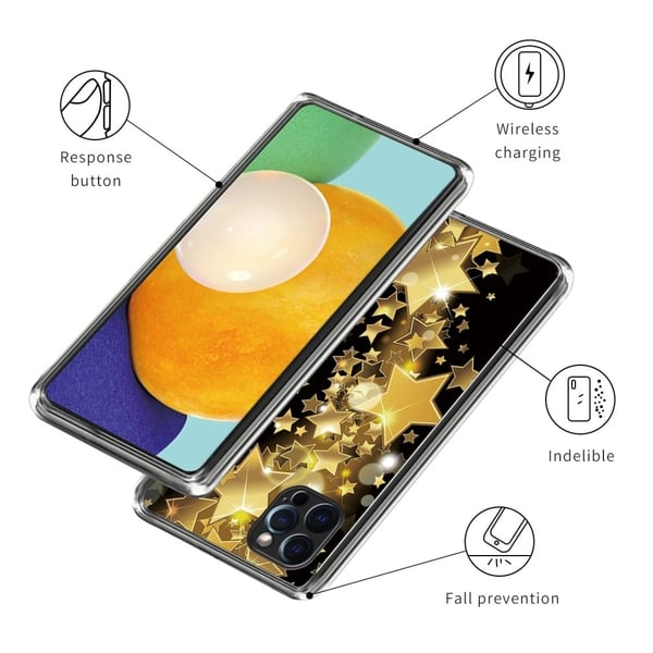 Deco iPhone 15 Pro Max deksel - Gylne Stjerner