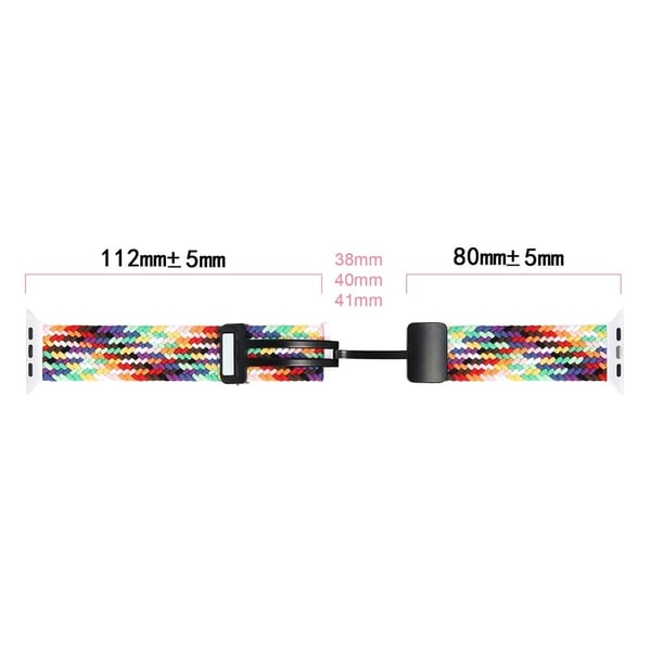 Apple Watch Series 41mm - 40mm - 38mm Universal Nylon Watch Band Magnetic Strap - Oransje