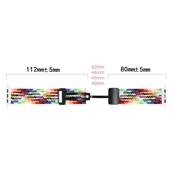 Apple Watch Series 49mm - 45mm - 44mm - 42mm Universal Watch Strap Nylon Armbånd - Starlight Fargerik