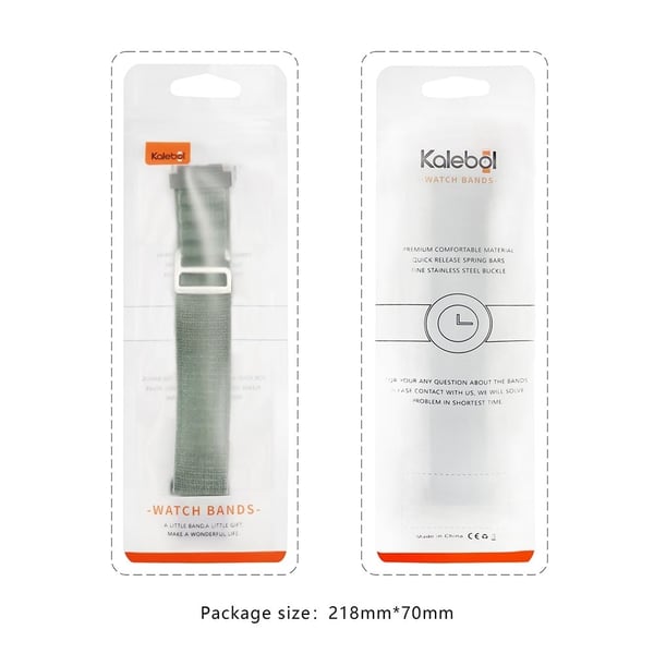 KALEBOL KLB-GSNL-001 Samsung Galaxy Watch6 / Watch6 Classic / Watch 5 Nylonklokkerem Justerbar rem - Militærgrønn