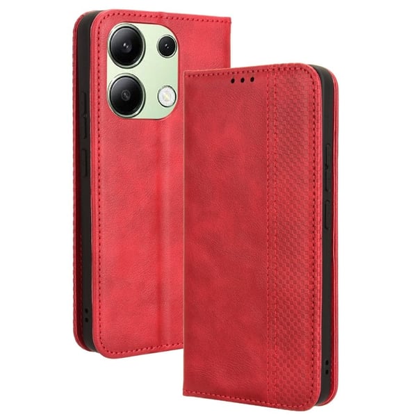 Bofink Vintage Xiaomi Redmi Note 13 lærveske - Rød