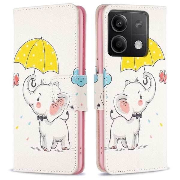 Wonderland Xiaomi Redmi Note 13 5G  flip-etui - Paraply Og Elefant
