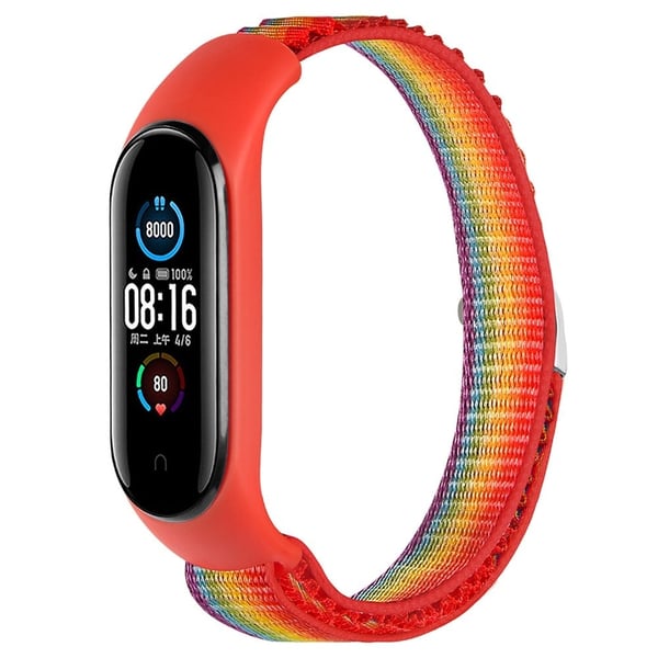 KALEBOL KLB-GSNL-001 Xiaomi Smart Band 8 Klokkerem Alpine håndleddsarmbånd med klokkeveske - Regnbue