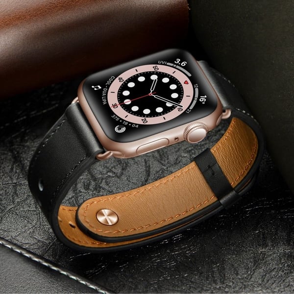 Apple Watch Series 41mm - 40mm - 38mm Universal håndleddsrem - Svart + Svart