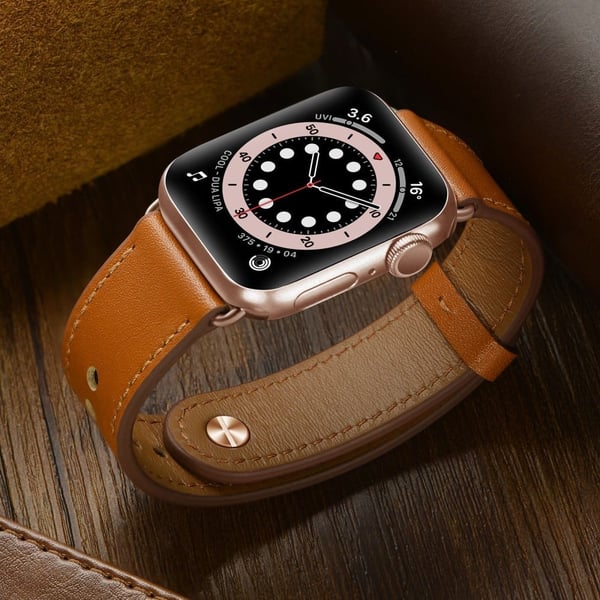 Apple Watch Series 49mm - 45mm - 44mm - 42mm Universalklokkearmbånd - Brun + Brun