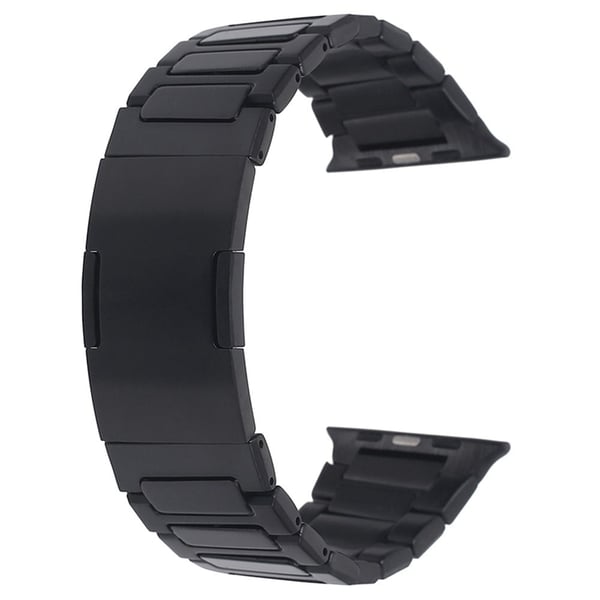 Apple Watch Series 49mm - 45mm - 44mm - 42mm Universal Watch Band rustfritt stål - Svart