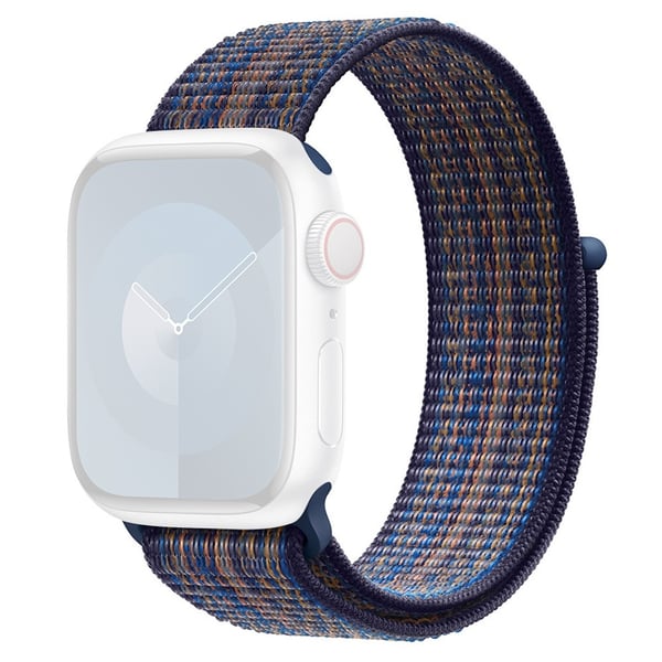 KALEBOL Apple Watch Series 41mm - 40mm - 38mm Universal Nylon Loop Watch Band - Safir + Oransje