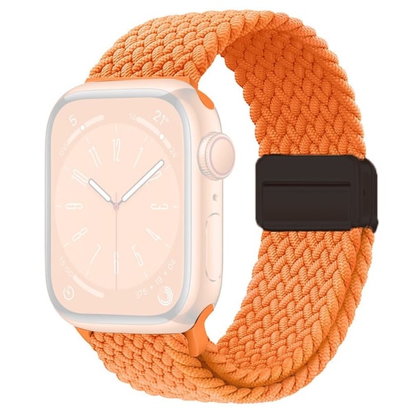 Apple Watch Series 49mm - 45mm - 44mm - 42mm Universal Watch Strap Nylon Ranneke - Oranssi Apple Watch Series 49mm - 45mm - 44mm - 42mm Universal Watch Strap Nylon Ranneke - Oranssi