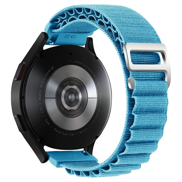 KALEBOL KLB-GSNL-001 Samsung Galaxy Watch6 / Watch6 Classic Nylon Watch Band 20mm Wrist Strap - Blå