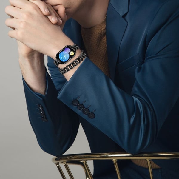 Xiaomi Redmi Watch 4 Double-Circle Band klokkerem i rustfritt stål - Svart