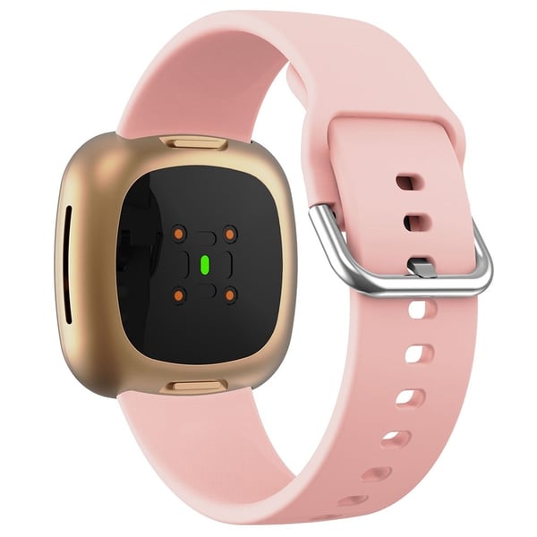 KALEBOL KLB-SXKGJ-001 Fitbit Versa 3 / 4 / Sense / Sense 2 Silikone Urrem - Lyserød