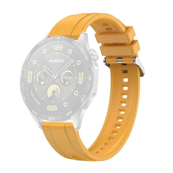 Huawei Watch GT 4 41mm / Garmin Venu 3S 18mm Klockarmband Silikonband Ersättning - Mörkgul