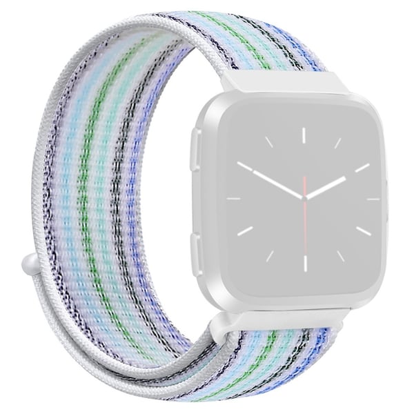 KALEBOL KLB-NLHH-001 Fitbit Versa 3 / Versa 4 / Sense / Sense 2 Klokkebånd Nylon Loop Strap - Blå + Blå