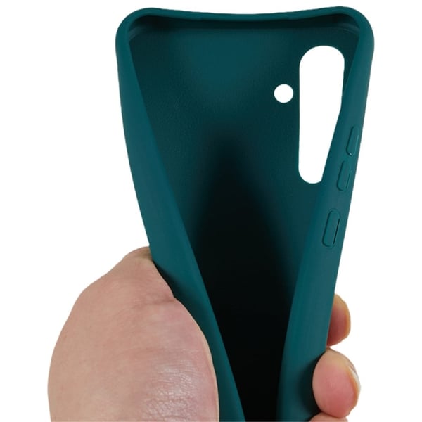 Tynt TPU-deksel med matt finish og justerbar stropp for Samsung Galaxy A55 - Mørkegrønn
