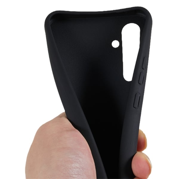 Tynt TPU-deksel med matt finish og justerbar stropp for Samsung Galaxy A25 - Svart