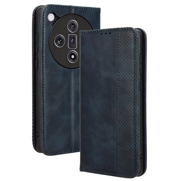 Bofink Vintage Oppo Find X7 lærveske - Blå