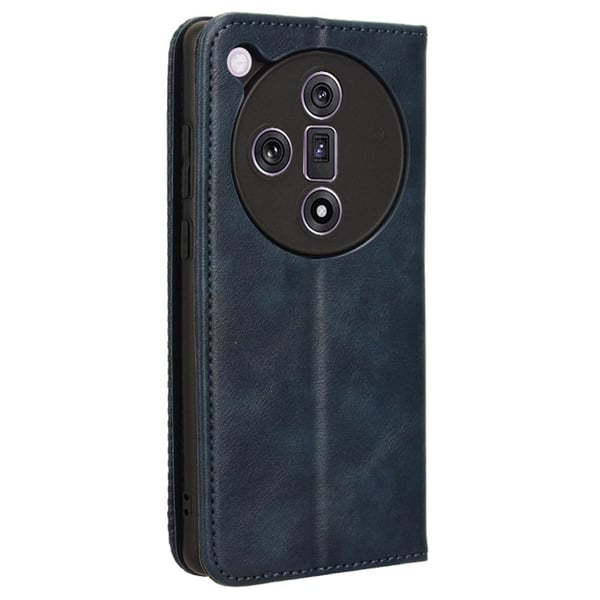 Bofink Vintage Oppo Find X7 lærveske - Blå