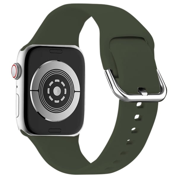 KALEBOL Apple Watch Series 41mm - 40mm - 38mm Universal silikonklokkerem - Svartgrønn