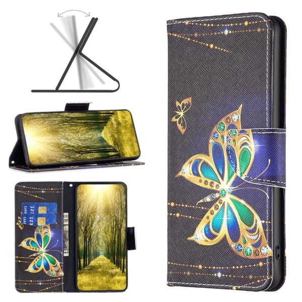 Wonderland Xiaomi Redmi Note 13 Pro 5G  flip etui - Smykke Sommerfugl