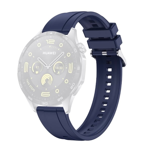Huawei Watch GT 4 41mm / Garmin Venu 3S 18mm Watch Strap Silicone Band Replacement - Midnatsblå