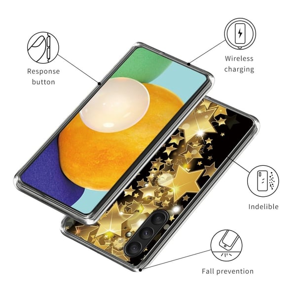 Deco Samsung Galaxy A25 deksel - Gylne Stjerner