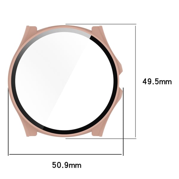 TicWatch Pro 5 Hard Flexible Watch Case with Built-in Tempered Glass Screen Protector - Transparent