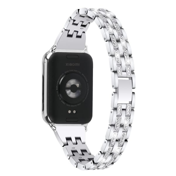 Metallklokkerem Xiaomi Redmi Watch 4 Bling Rhinestone Decor Armbånd Armbånd - Sølv