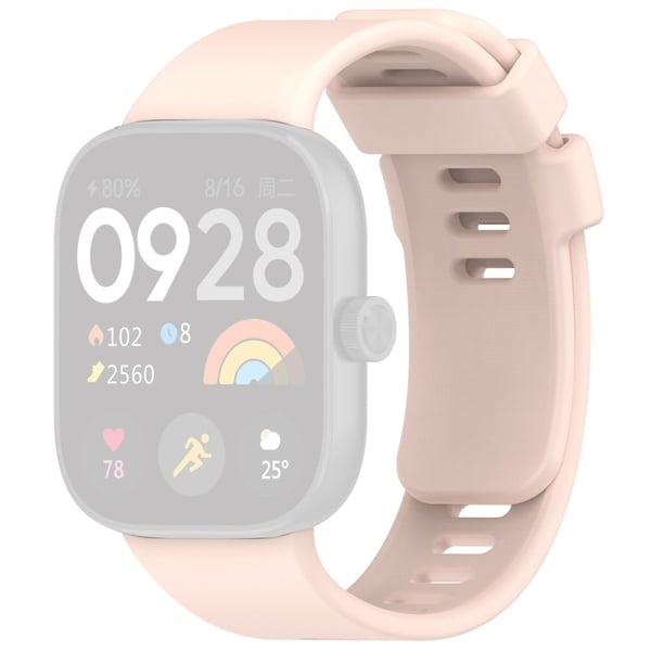 Xiaomi Redmi Watch 4 Silikonklokkebånd Justerbar håndleddsrem - Rosa
