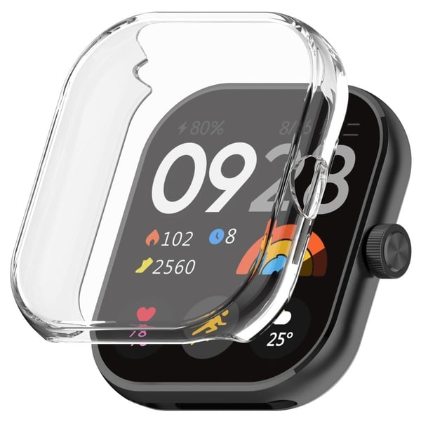 Xiaomi Redmi Watch 4 Naarmuuntumaton Watch Suojakotelo Läpinäkyvä törmäyksenestokehys