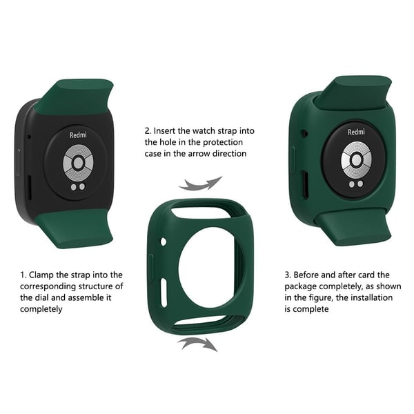 Xiaomi Redmi Watch 3 Silikonetui Smart Watch Beskyttende deksel - Grønn