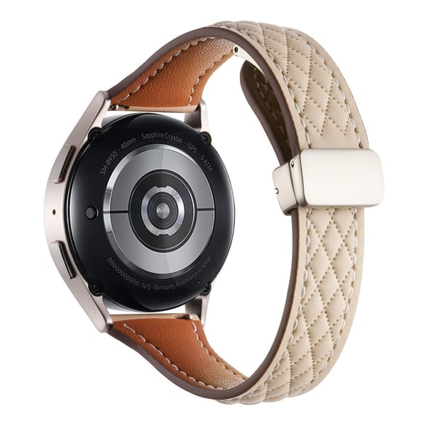 Samsung Galaxy Watch3 45mm / Huawei Watch GT 4 46mm kellonauha 22mm Aito naudannahkahihna - Aprikoosi Samsung Galaxy Watch3 45mm / Huawei Watch GT 4 46mm kellonauha 22mm Aito naudannahkahihna - Aprikoosi