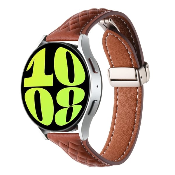 Samsung Galaxy Watch3 45 mm / Huawei Watch GT 4 46 mm klokkerem 22 mm ekte okseskinnrem - Brun