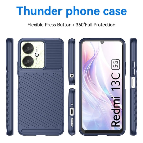 Thunder Xiaomi Redmi 13C / Xiaomi Poco C65 deksel - Blå