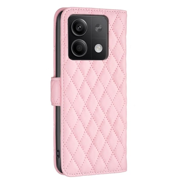 Matt Xiaomi Redmi Note 13 5G  fodral med rombmönster - Rosa