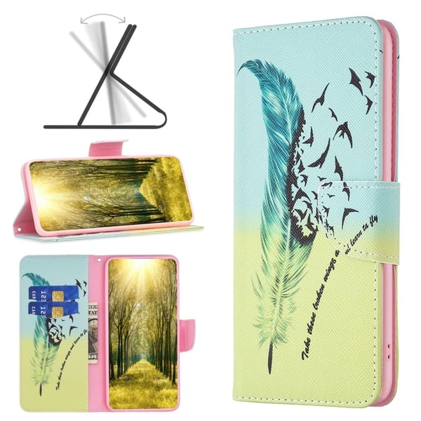 Wonderland Xiaomi Redmi Note 13 Pro 5G flip-etui - Fjær Og Fugler