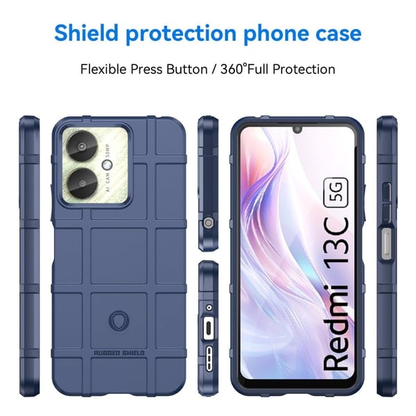 Rugged Shield Xiaomi Redmi 13C / Xiaomi Redmi 13R / Xiaomi Poco C65 / Xiaomi Poco M6 deksel - Blå