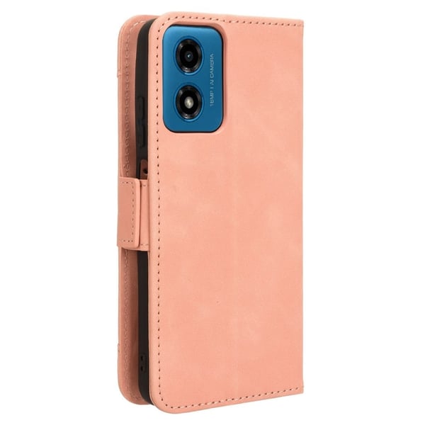 Lommebok-etui i moderne skinn-design Motorola Moto G04 / Motorola Moto G24 Power - Rosa