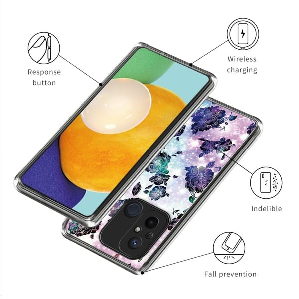 Deco Xiaomi Redmi 12C deksel - Lilla Blomster