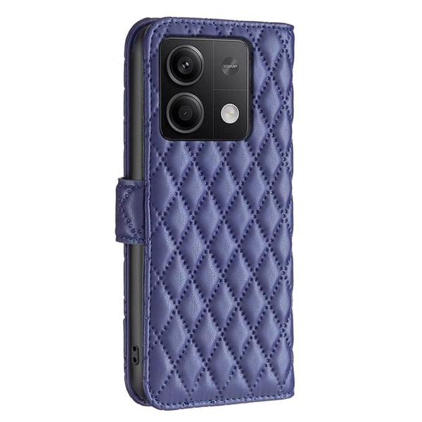 Matt Xiaomi Redmi Note 13 5G  fodral med rombmönster - Blå