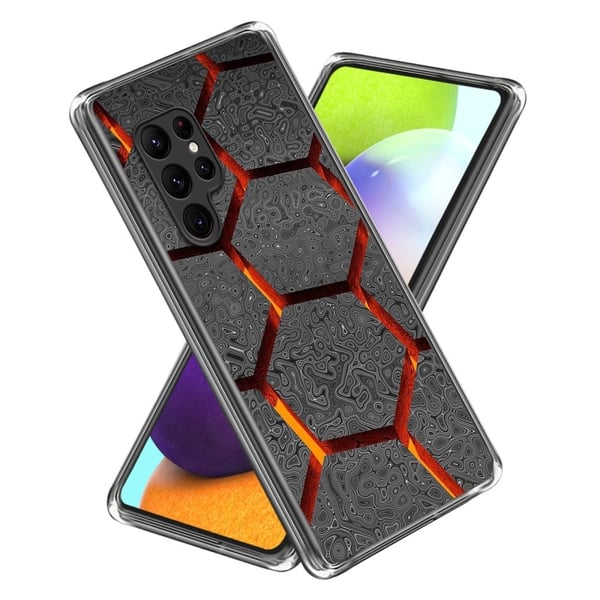 Deco Samsung Galaxy S23 Ultra deksel - Mørk Geometrisk