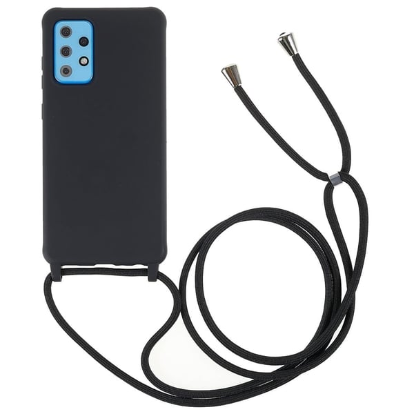 Tyndt flexibelt Samsung Galaxy A23 etui med mat finish og justerbar strop - Sort