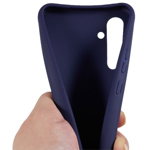 Tynt TPU-deksel med matt finish og justerbar stropp for Samsung Galaxy A55 - Mørkeblå