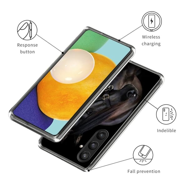 Deco Samsung Galaxy S23 FE deksel - Svart Hesteprins