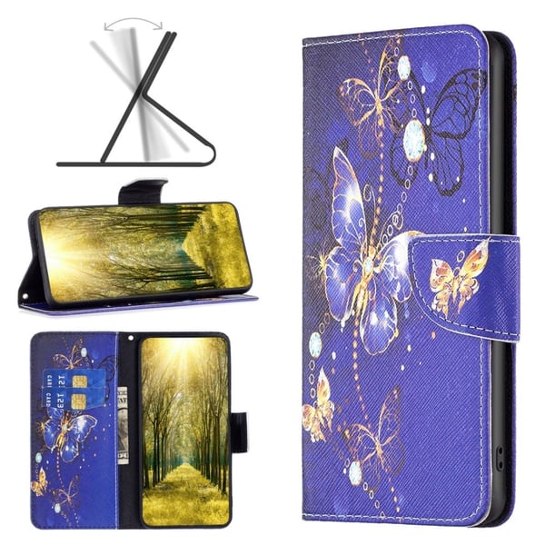 Wonderland Xiaomi Redmi Note 13 Pro 5G flip-etui - Lilla Sommerfugler