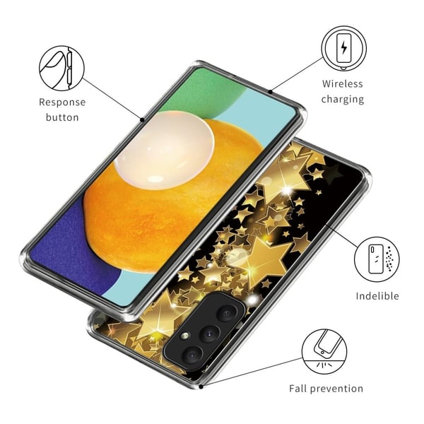 Deco Samsung Galaxy A05s deksel - Gylne Stjerner
