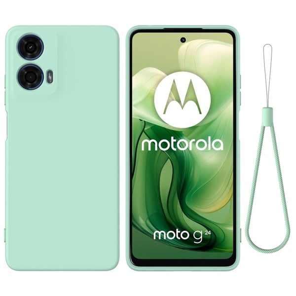 Matte Liquid Motorola Moto G04 / Motorola Moto G24 silikone cover - Grøn