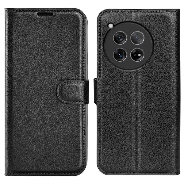Classic OnePlus 12 flip kuoret - Musta