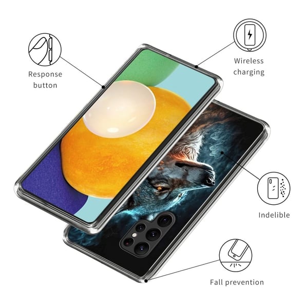 Deco Samsung Galaxy S23 Ultra deksel - Portrett Av Vill Ulv