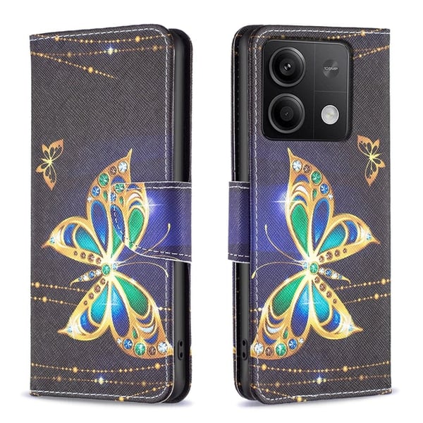 Wonderland Xiaomi Redmi Note 13 4G flip etui - Smykke Sommerfugl