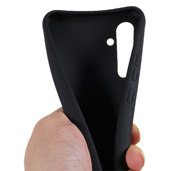 Tynt TPU-deksel med matt finish og justerbar stropp for Samsung Galaxy A15 - Svart